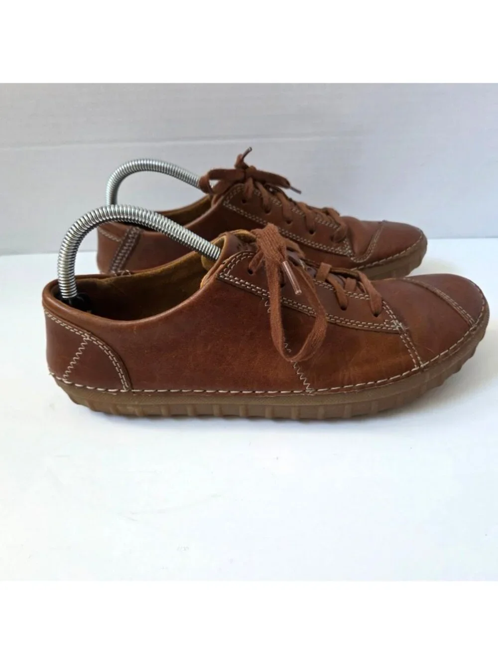 Clarks Shoes Mens 8 Brown Leather Maxton Park Lace Up Comfort Oxfords Preppy